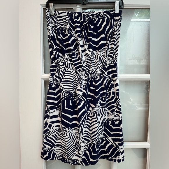 Lilly Pulitzer Blue White Oh Cabana Boy Umbrella Sleeveless Dress Size Small S - Picture 2 of 10